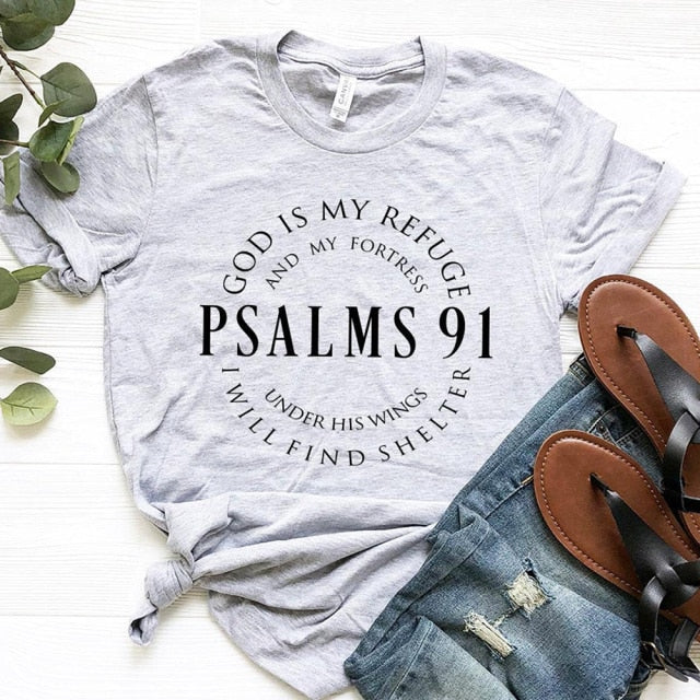 God Is My Refuge Christian T Shirts